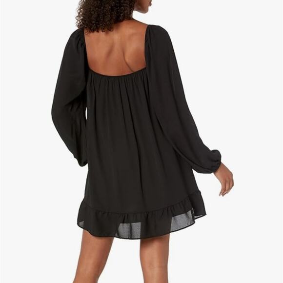 NWT Show Me Your Mumu Briar Black Square Neck Tunic Mini Dress S - Picture 4 of 16